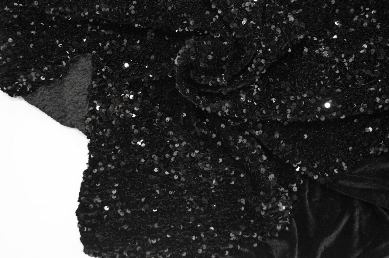 Sequins Stretch Velvet 60" Wide Plush Spandex Velvet Multiple Colors